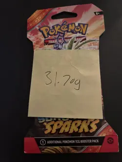 VERY HEAVY - 31.70g - Pokemon Surging Sparks Sleeved Booster Pack - SEALED! - Image 4