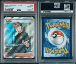 2025 Ruffian 181/159 Ultra Rare Pokemon Journey Together PSA 10 - Image 1