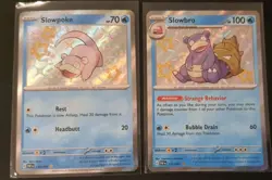 Slowpoke 116/091 & Slowbro 117/091 PAF Paldean Fates NM Pokemon Shiny Baby - Image 1