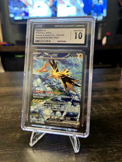 Pokemon Zapdos ex 202/165: Pokemon 151 English SIR CGC Gem Mint 10 - Image 1