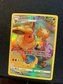 2022 Pokemon Sword Shield Brilliant Stars Flareon TG01 /TG30 Full Art Holo Rare - Image 1