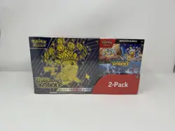 Pokemon Surging Sparks ETB + Booster Bundle Costco 2 Pack Factory Sealed - Image 1