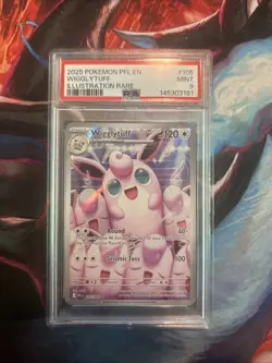PSA 9 Pokemon TCG Wigglytuff 105/094 Phantasmal Flames Holo Illustration Rare - Image 1
