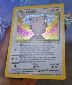 Clefable 5/130 Base Set 2 Rare Holo Pokemon Card NM - Image 4