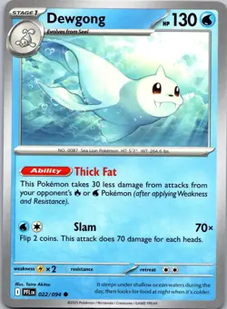 Dewgong 22 Phantasmal Flames Pokemon Card Regular NM TCG singles Near Mint - Image 1
