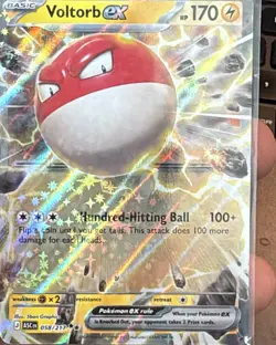 Voltorb ex 058/217 Holo NM Pokemon Card Ascended Heroes - Image 1