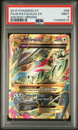 M Rayquaza EX Shiny Full Art Holo Card 98/98 Psa 9 New Cert ⭐ - Image 3