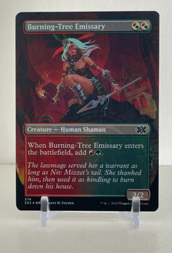 BORDERLESS FOIL Burning-Tree Emissary Double Masters 2022 MTG Cards NM/Mint - Image 1