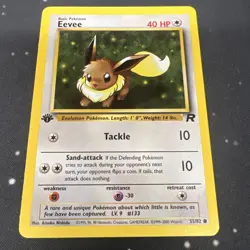 Eevee 55/82 1st Edition Team Rocket Non Holo Pokemon Card - Image 1