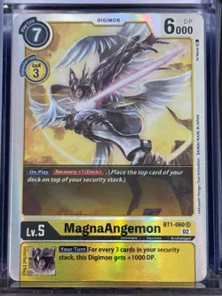 MagnaAngemon BT1-060 Digimon Card Game Super Rare NM - Image 1