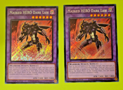 Yu-Gi-Oh Masked HERO Dark Law 1st Edition Secret Rare RA01-EN025 Nm 2 card lot - Image 1