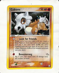 Cubone 51/109 EX Team Rocket Returns Pokemon Card Reverse Holo Foil - STAMPED - Image 1