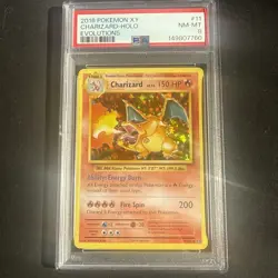 Pokemon TCG Charizard 2016 XY Evolutions Holo Rare Card PSA 8 Brand New Cert - Image 1