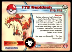 Rapidash #78 Topps Trading Cards Series 2 Pokemon MP - Image 2