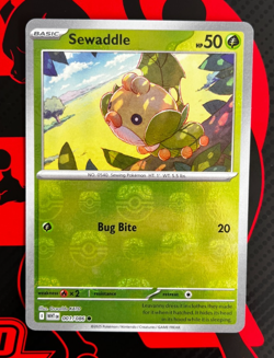 Sewaddle 001/086 Master Ball White Flare Pokemon TCG English 10.5 Black Bolt - Image 1