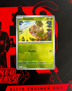 Sewaddle 001/086 Master Ball White Flare Pokemon TCG English 10.5 Black Bolt - Image 4