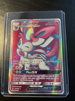 Pokemon Sylveon GX 140/145 Ultra Rare Full Art Guardians Rising NM Holo Card - Image 1