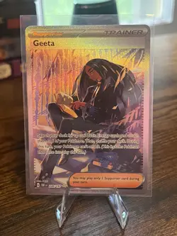 Pokemon TCG Geeta 226/197 Secret Rare Full Art Holo Lightly Played Card English - Image 1