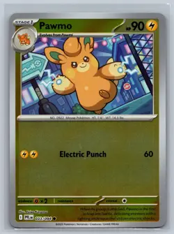 Pawmo 033/094 Common Phantasmal Flames Pokemon Card Reverse Holo Near Mint - Image 1