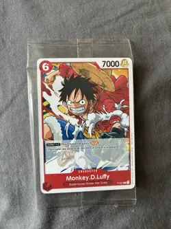 Monkey.D.Luffy P-001 Super Pre-Release Participant Sealed Promo One Piece Card - Image 1