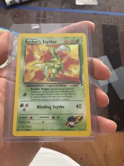 Rocket’s SCYTHER HOLO pokemon Card VINTAGE GYM HEROES 13/132 - Image 1