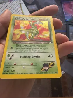 Rocket’s SCYTHER HOLO pokemon Card VINTAGE GYM HEROES 13/132 - Image 2