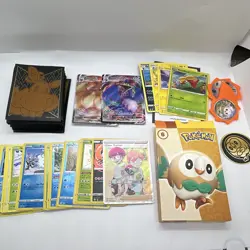 Assorted Pokemon Lot (Cards and accessories) Includes card sleeves - Image 1
