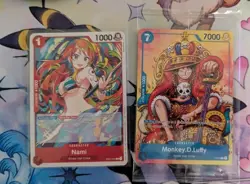 one piece promo cards english New Year Nami ST01-007 Sealed Luffy P-043 - Image 1