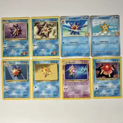 Misty’s Starmie Pokemon Card Lot x8 Gym Heroes/Neo/Base Set - Good Condition - Image 1