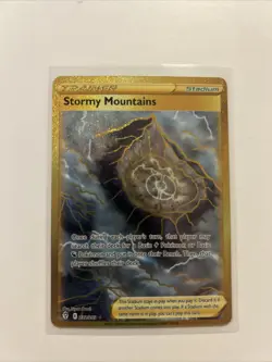 Pokemon TCG Stormy Mountains Evolving Skies Holo Card 232/203 Secret Rare - Image 1