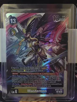 Mastemon BT23-102 SEC Secret Rare Digimon Card Game BT23 Near Mint - Image 1