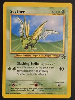 Pokemon TCG Scyther #45 and Electabuzz 46 Black Star Promo Cards - Image 1