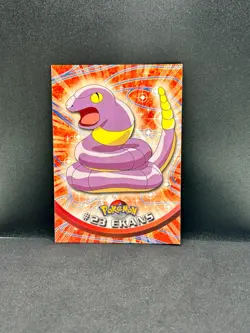 EKANS #23 Topps TV Animation BLACK LOGO Pokemon Card LP - Image 1