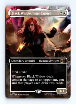 Black Widow, Intel Expert Borderless 504 MTG Commander: Marvel Super Heroes MSC - Image 1