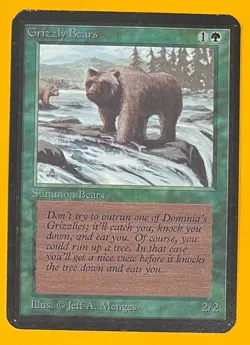 MTG GRIZZLY BEARS Alpha (OldManMTG 012-913) - Image 1