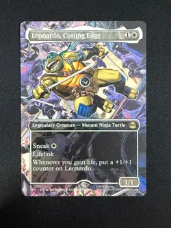 Leonardo, Cutting Edge (BORDERLESS) - TMNT (Magic) NM - Image 1