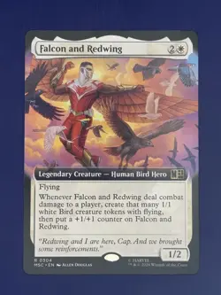 Falcon and Redwing (Extended Art) Commander: Marvel Super Heroes Regular - Image 1