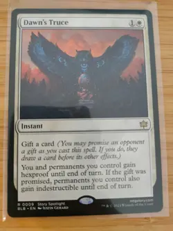 MTG Dawn's Truce 0009 Bloomburrow M/NM Free UK P&P - Image 1