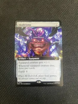 Skullclamp (Extended Art) Rare MTG Marvel Super Heroes Commander - Image 1