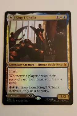 King T'Challa Marvel Super Heroes Foil Mythic NM+ - Image 1