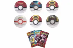 6 x Pokemon TCG Pokeball Tins - 18 Booster Packs Factory Sealed Costco - Image 3