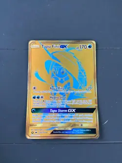 Pokemon - Tapu Fini GX - SV92/SV94 - SM Hidden Fates - Gold Shiny Vault Card - Image 1