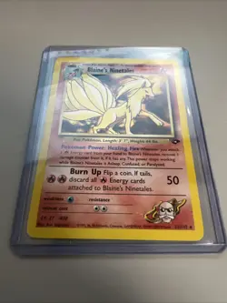 VTG Pokemon Gym Challenge Blaine’s Ninetales 21/132 Regular Rare NM/LP - Image 2