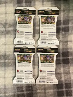 Pokemon Evolving Skies New Sealed Sleeved Blister Booster x4 Packs Full Art Set - Image 2