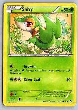 Snivy RC1/RC25 Holo Common Legendary Treasures: Radiant Collection Pokemon MP - Image 1