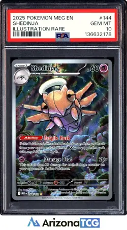 Pokemon 2025 Shedinja 144/132 Illustration Rare Mega Evolution GEM MINT PSA 10 - Image 1