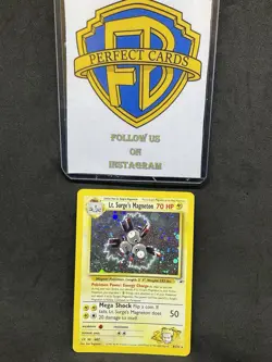 POKEMON GYM HEROES UNLIMITED LT. SURGE’S MAGNETON HOLO 8/132 PL/DMG - Image 1