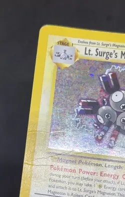 POKEMON GYM HEROES UNLIMITED LT. SURGE’S MAGNETON HOLO 8/132 PL/DMG - Image 4