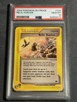 POP 29 Pokemon 2003 Skyridge Relic Hunter #120 PSA 10 GEM MINT WOTC Trainer - Image 1
