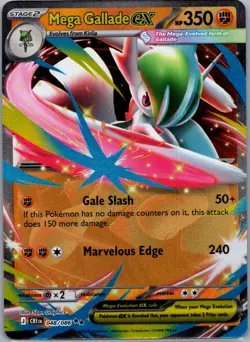 Mega Gallade ex 048/086 Double Rare Chaos Rising Pokemon Holo Near Mint - Image 1